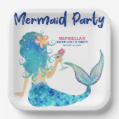 Zeemeermin cocktail minimalistische strand vrijgez papieren bordje (Voorkant)