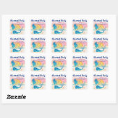 Zeemeermin Cocktail Tropische Strand Bachelorette  Vierkante Sticker (Vel)