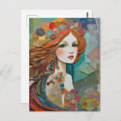 Zeemeermin collage Briefkaart (Voorkant / Achterkant)