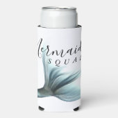 Zeemeermin Crew Aqua | Mint Seafoam Luxe Bridal Pa Seltzer Blikjeskoeler (Seltzer Voorkant)