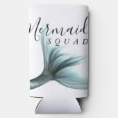 Zeemeermin Crew Aqua | Mint Seafoam Luxe Bridal Pa Seltzer Blikjeskoeler (Achterkant)