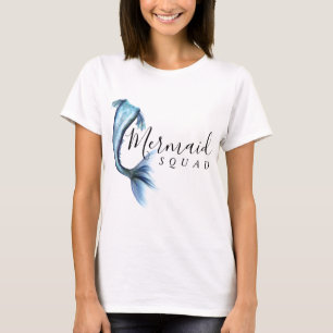Zeemeermin Crew Ice Blue   Gedempte vrijgezellenfe T-shirt