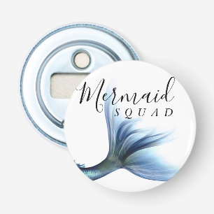 Zeemeermin Crew Ijsblauw   Gedempte Bachelorette-f Button Flesopener