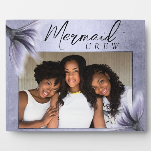 Zeemeermin Crew | Paarse Chic Vrienden Foto Fotoplaat (Voorkant)