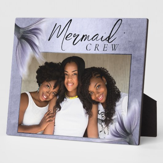 Zeemeermin Crew | Paarse Chic Vrienden Foto Fotoplaat (Zijkant)