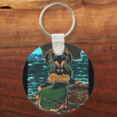 Zeemeermin Dachshund Sleutelhanger (Voorkant)