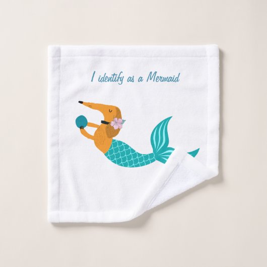 Zeemeermin Dachshund Waslap Washandje (Wasdoekje)