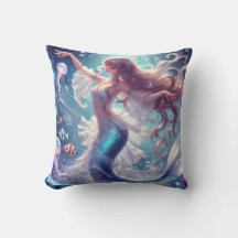 Zeemeermin Dancer Square Pillow