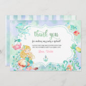 Zeemeermin Dank Je Kaart Onder De Zee (Voorkant / Achterkant)