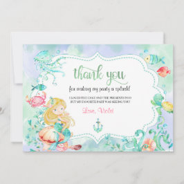 Zeemeermin Dank Je Kaart Onder De Zee