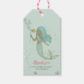 Zeemeermin dank u gunst labels cadeaulabel (Voorkant)