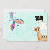 Zeemeermin Dank u Kaarten, Zeemeermin Verjaardagsk Kaart (Achterkant)