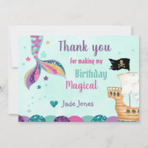 Zeemeermin Dank u Kaarten, Zeemeermin Verjaardagsk