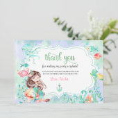 Zeemeermin Dankkaart Onder De Zee Bedankkaart (Staand voorkant)