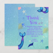 Zeemeermin Dankkaart | Onder de Zee Bedankkaart (Voorkant / Achterkant)