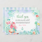 Zeemeermin Dankkaart Onder De Zee Bedankkaart (Voorkant / Achterkant)