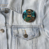 Zeemeermin Daschund Ronde Button 5,7 Cm (In situ)