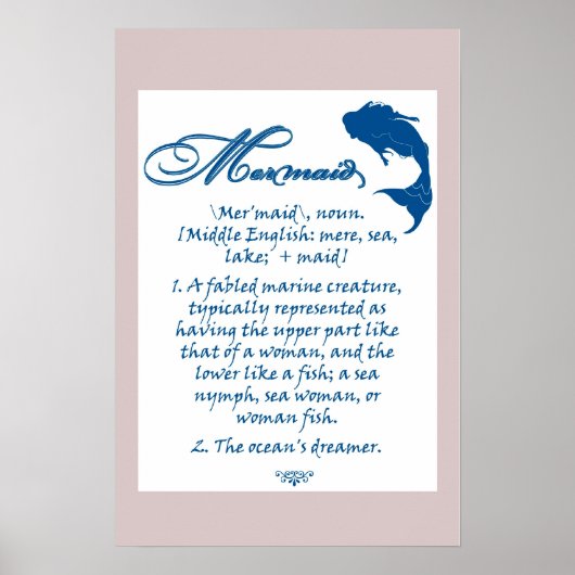Zeemeermin: De dromer van de oceaan Poster (Voorkant)