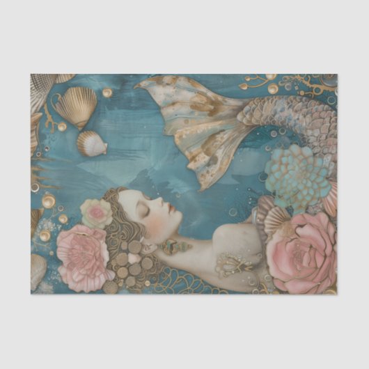 ZEEMEERMIN DECOUPAGE TISSUEPAPIER (Voorkant)