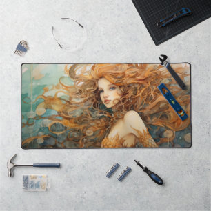 Zeemeermin Desk Mat, Zeemeermin Muismat Bureaumat