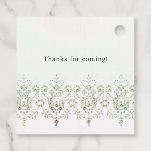 Zeemeermin Diamant Kant Bedankjes Labels (Achterkant)