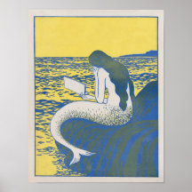  zeemeermin die een boek leest