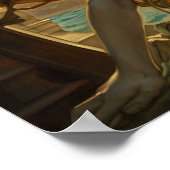 Zeemeermin die het zonne-poster viert poster (Hoek)