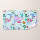 Zeemeermin die Kerstmis vieren met vrienden Bad Handdoek (Handdoek)