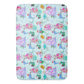 Zeemeermin die Kerstmis vieren met vrienden Badmat (Voorkant Verticaal)