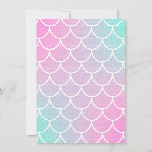 Zeemeermin Dolfijn Blauw Zee Ocean Roze Verjaardag Kaart (Achterkant)