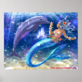 Zeemeermin/dolfijn Poster (Voorkant)