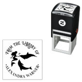 Zeemeermin, Dolfijnen Silhouet Bibliotheek Boeknaa Zelfinktende Stempel (In situ)