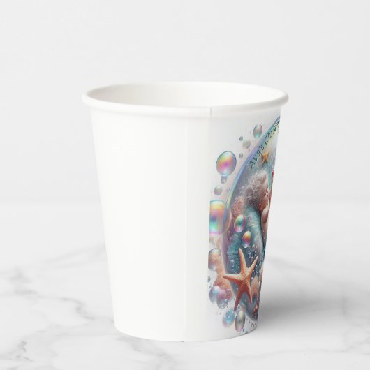 Zeemeermin doop papieren bekers (Rechts)