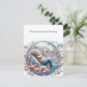 Zeemeermin Doopfeest  Kaart (Staand voorkant)