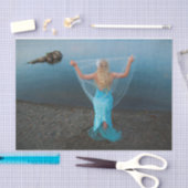 Zeemeermin door het Zee blauw gekleurde autische f Tissuepapier (Craft)