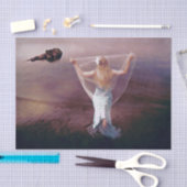 Zeemeermin door het Zee Paarse nichtretro Tissuepapier (Craft)