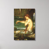 Zeemeermin door John William Waterhouse Canvas Afdruk (Voorkant)