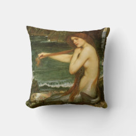 Zeemeermin door John William Waterhouse Kussen