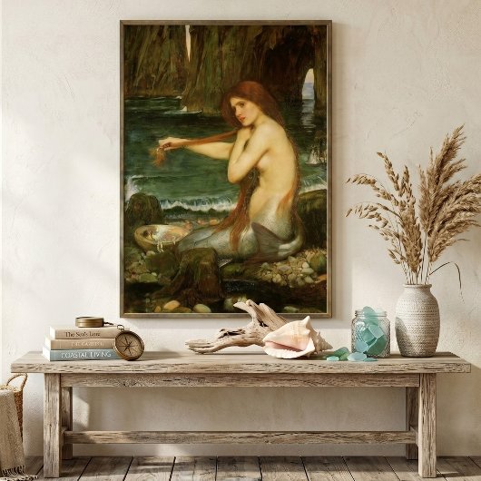 Zeemeermin door John William Waterhouse Poster