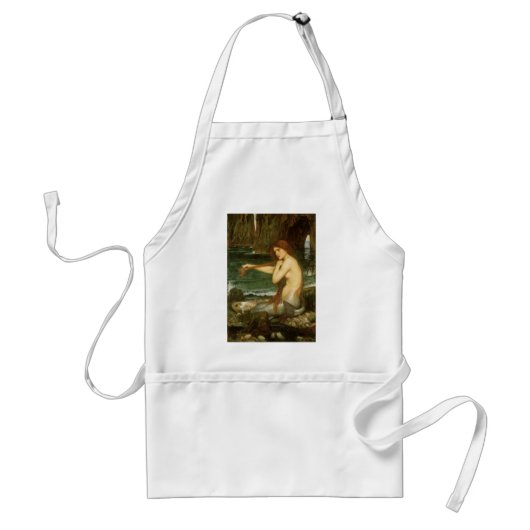 Zeemeermin door John William Waterhouse Standaard Schort (Voorkant)