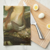 Zeemeermin door John William Waterhouse Theedoek (Quarter Fold)