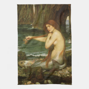 Zeemeermin door John William Waterhouse Theedoek