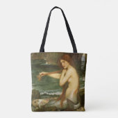 Zeemeermin door John William Waterhouse Tote Bag (Achterkant)