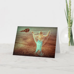 Zeemeermin door Zee  Blauwgroen bruin Kaart