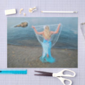 Zeemeermin door Zee Blue Nautical Fantasy Tissuepapier (Craft)