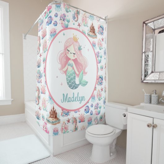 Zeemeermin Douchegordijn Zeemeermin Badkamer Decor (In situ)