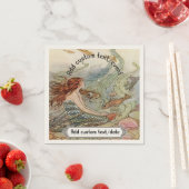 zeemeermin Dover onder het Zee Custom Party Servet (Insitu)