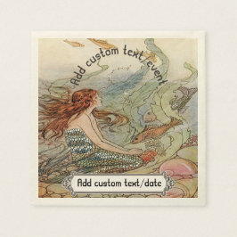  zeemeermin Dover onder het Zee Custom Party Servet