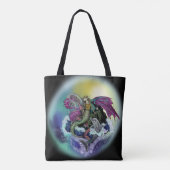 Zeemeermin, Draak, & Dolfijn Tote Bag (Achterkant)