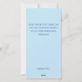 Zeemeermin Dragon Fantasy Blue Feestdagenkaart (Achterkant)